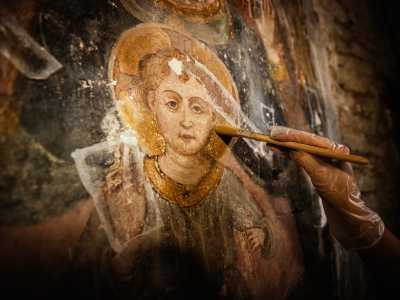 Il restauro dell'affresco della Madonna del Segno